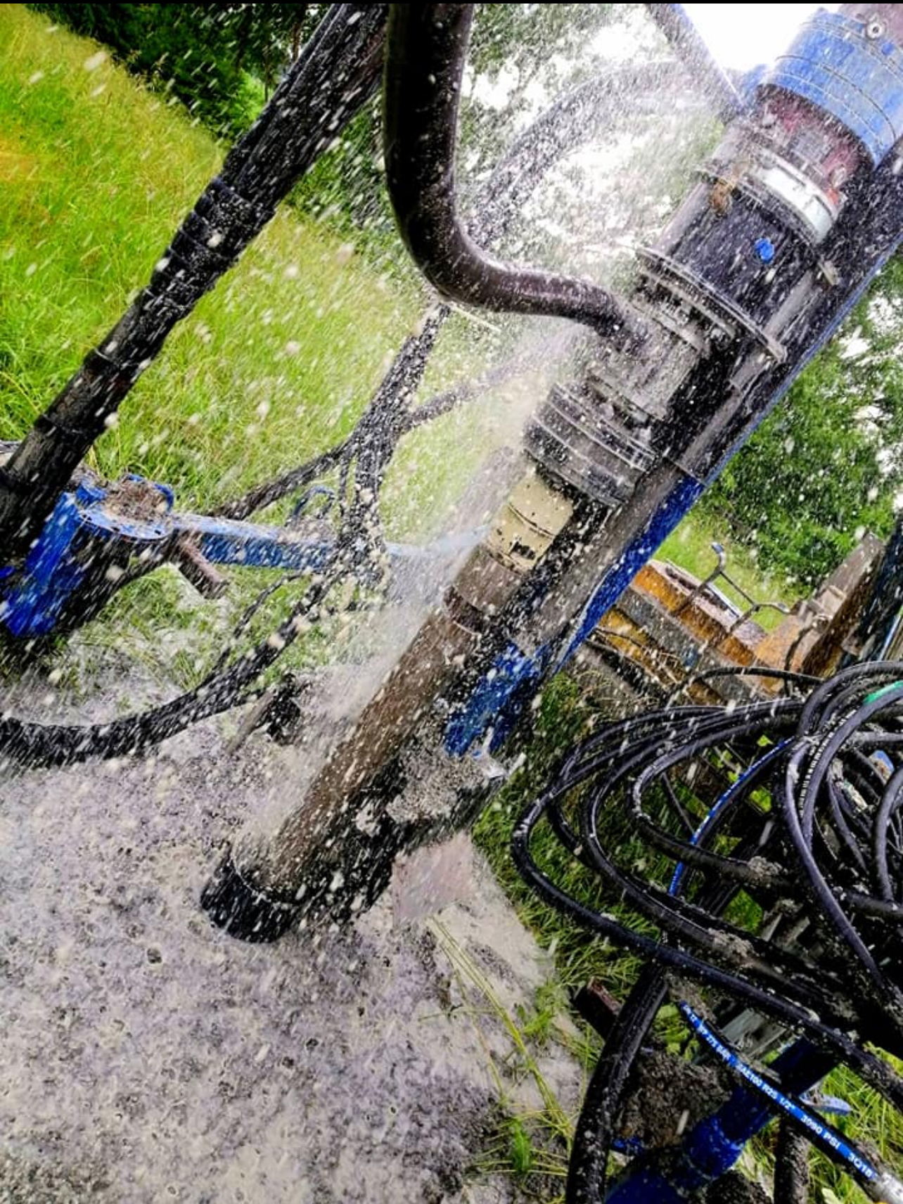 Vŕtanie studne v Brezne.